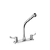 8" Dual Handles Brass Kitchen Sink Mixer
